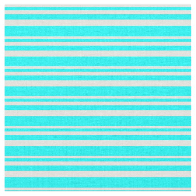 Light Yellow and Cyan Coloured Pattern Fabric (Close Up)