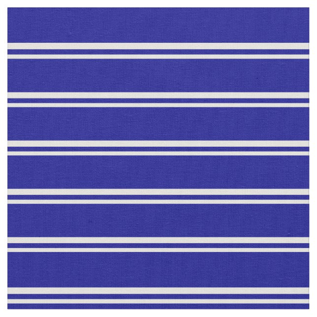 Light Yellow and Dark Blue Coloured Stripes Fabric (Close Up)