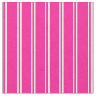 Light Yellow and Deep Pink Pattern of Stripes Fabric