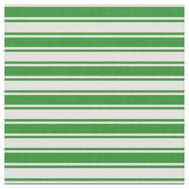 Light Yellow and Forest Green Coloured Lines Fabric (Close Up)