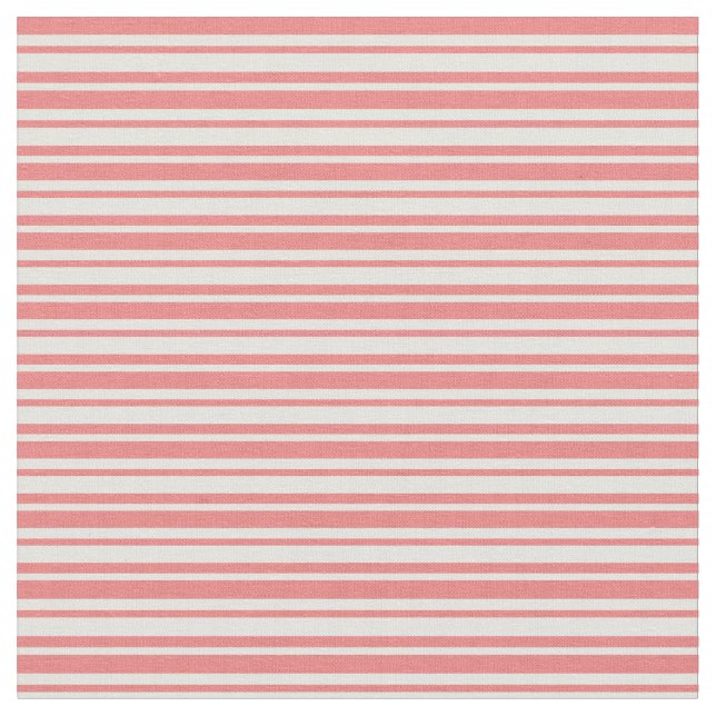 Light Yellow and Light Coral Lines Fabric (Close Up)