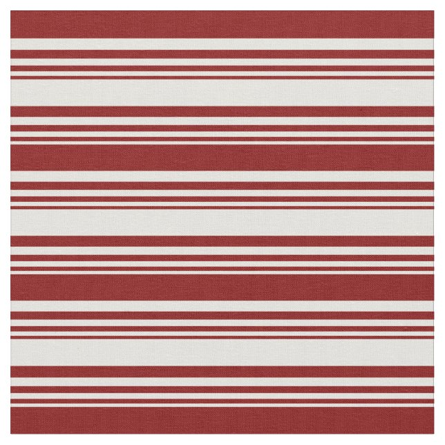 Light Yellow and Maroon Coloured Lines Pattern Fabric (Close Up)