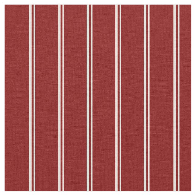 Light Yellow and Maroon Coloured Stripes Fabric (Close Up)