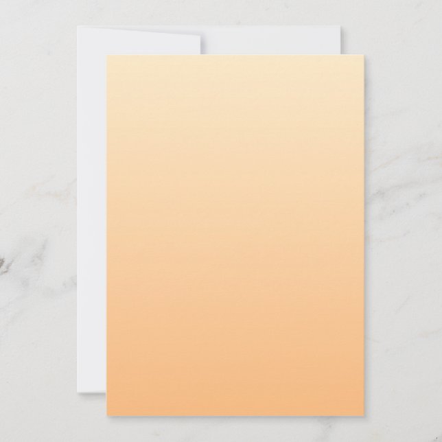 Light Yellow and Orange Colour Gradient Invitation (Front)