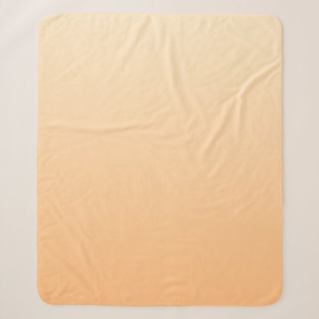 Light Yellow and Orange Colour Gradient Sherpa Blanket (Front)