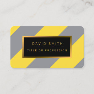 Light Yellow And Soft Grey Customise Business Card