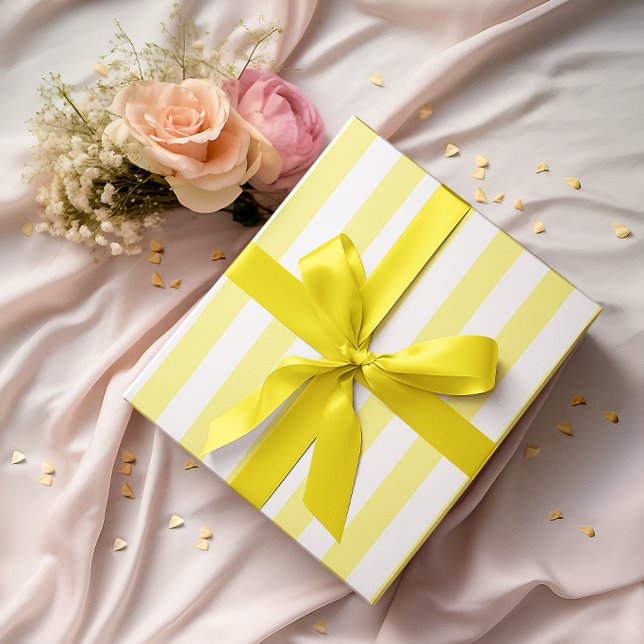 Light Yellow and White Stripes Wrapping Paper (Light Yellow and White Stripes Wrapping Paper)