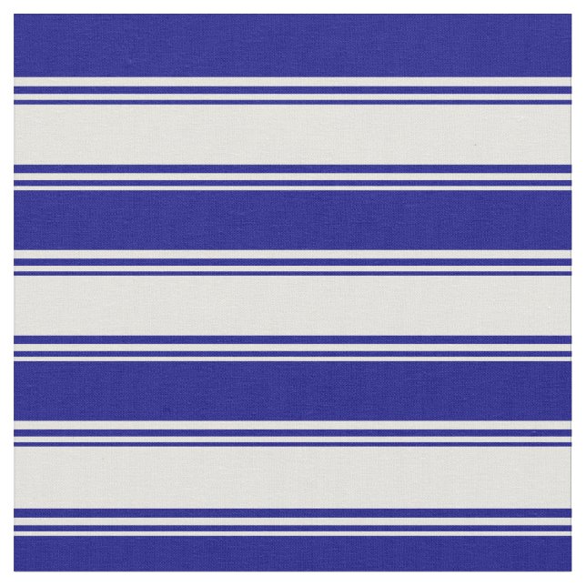 Light Yellow & Blue Lines Pattern Fabric (Close Up)