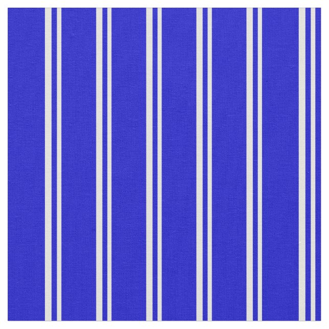 Light Yellow & Blue Striped Pattern Fabric (Close Up)