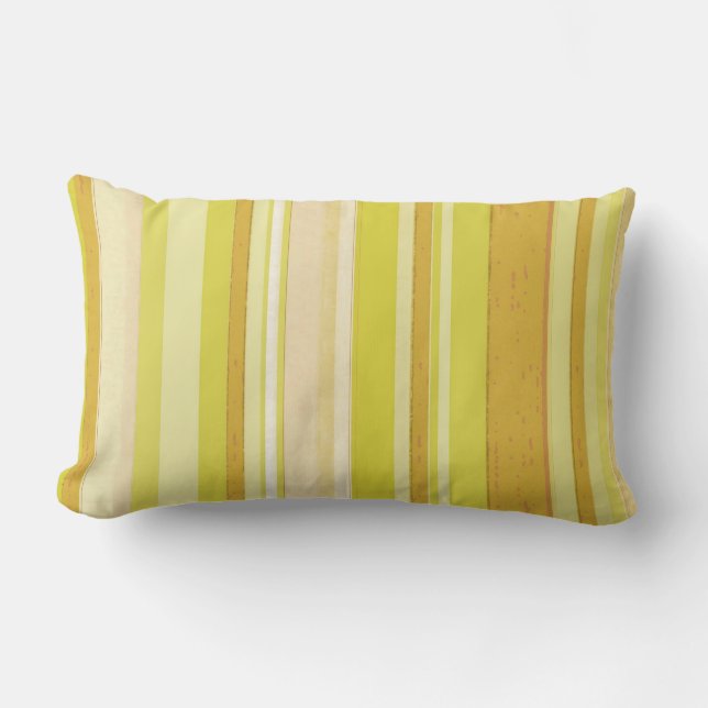 light yellow colour strips lumbar cushion (Front)