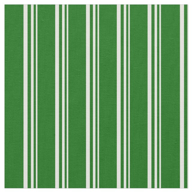 Light Yellow & Dark Green Coloured Lines Pattern Fabric (Close Up)