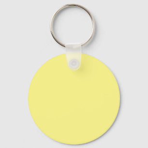 Light Yellow FFF888 Colour with Add a Name Option Key Ring