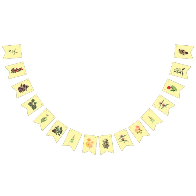 Light yellow Floral banner for parties (All)
