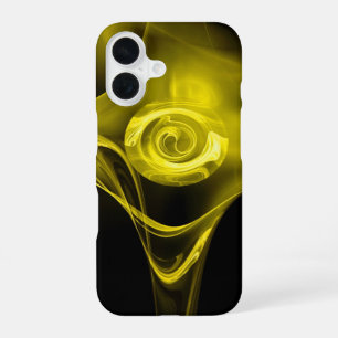 LIGHT YELLOW FRACTAL ROSE iPhone 16 CASE