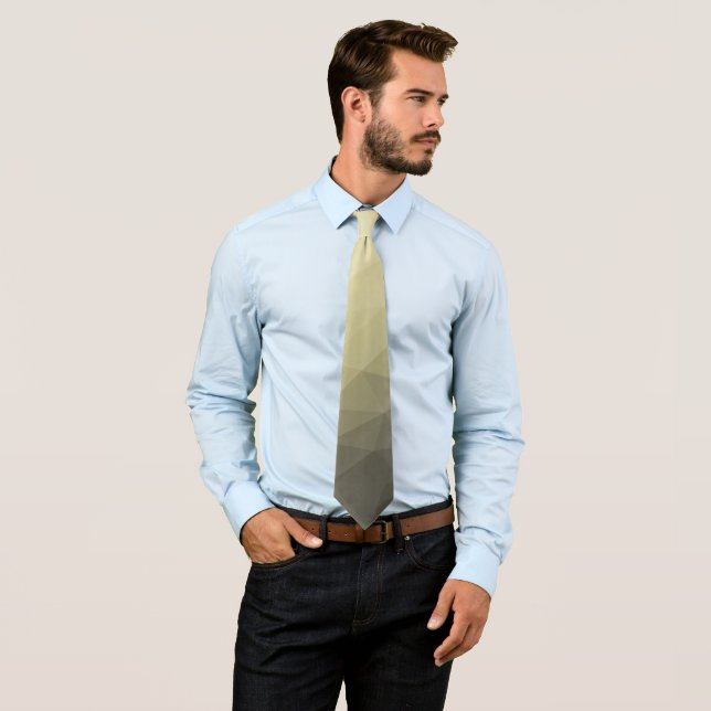 Light yellow grey ombre gradient mesh pattern tie (In Situ)