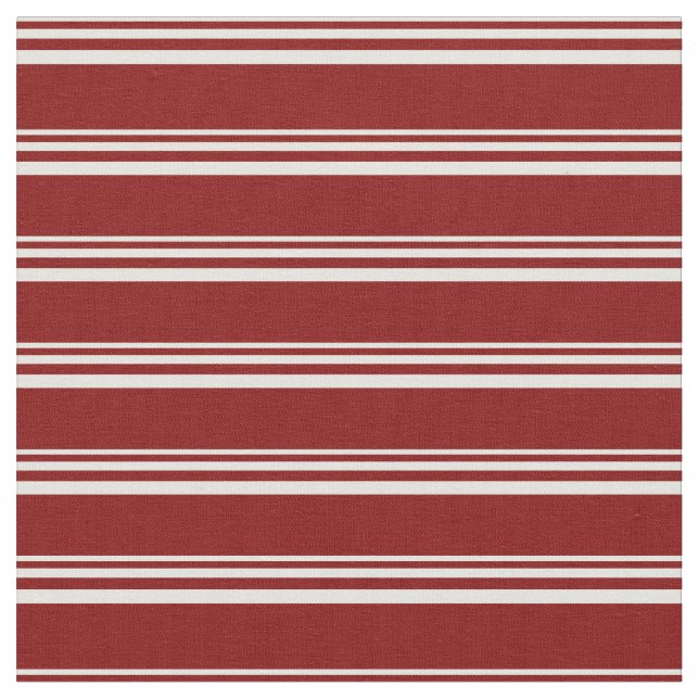 Light Yellow & Maroon Striped/Lined Pattern Fabric (Close Up)