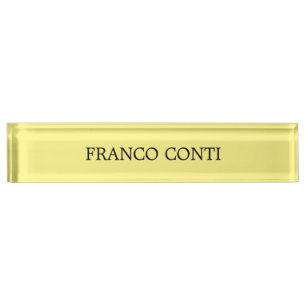 Light Yellow Minimalist Plain Modern Nameplate