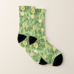 Light Yellow & Pale Green Rose Floral Wedding Socks<br><div class="desc">Beautiful Light Yellow & Pale Green peony & rose floral wedding invitations with abundant greenery.  Perfect for a floral theme or traditional white wedding in the Spring or Summer.  Customise the colour and text to make this wedding invite your own!</div>