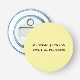Light Yellow Plain Elegant Professional Modern Bottle Opener