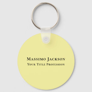 Light Yellow Plain Elegant Professional Modern Key Ring