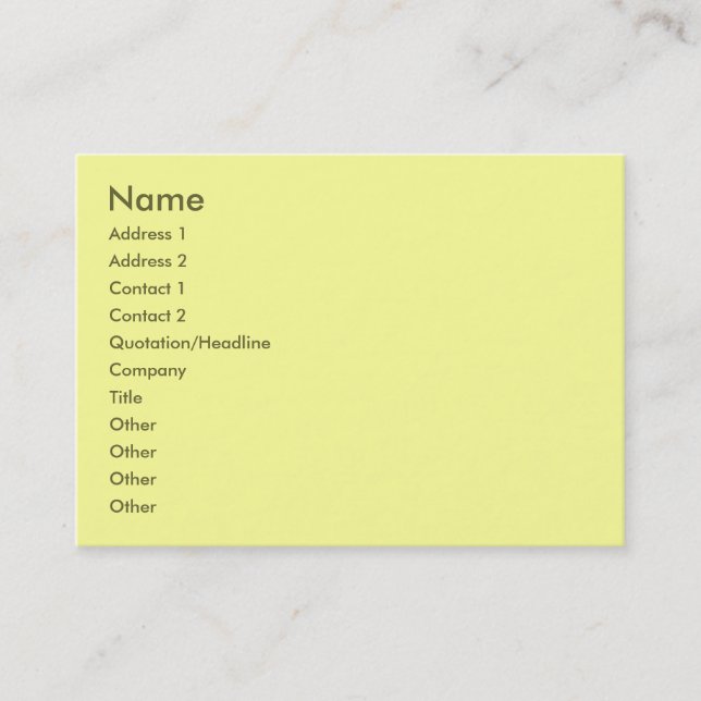 Light Yellow Profile Card (Front)
