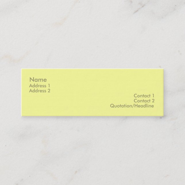 Light Yellow Profile Card (Front)