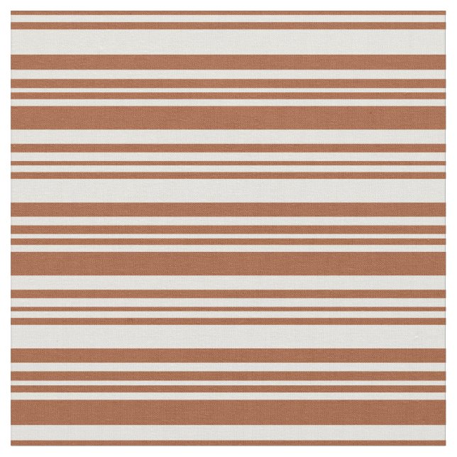 Light Yellow & Sienna Lines Fabric (Close Up)