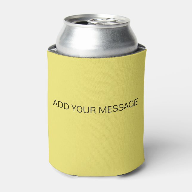 Light Yellow Solid Colour Can Cooler (Can Front)