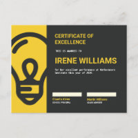 Lightbulb Academic Certificate