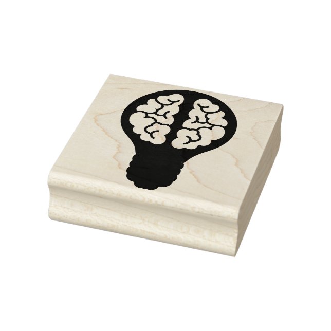 Lightbulb Brain Rubber Stamp (Stamp)