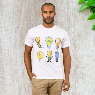 Lightbulb Characters Mens T-Shirt