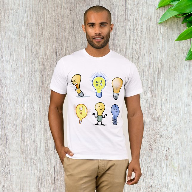 Lightbulb Characters Mens T-Shirt (Creator Uploaded)