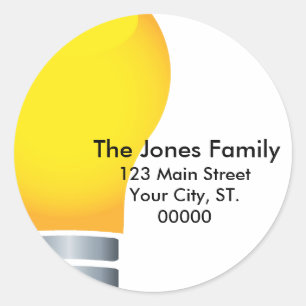 LightBulb Classic Round Sticker