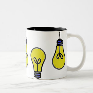 Lightbulb Idea Design Two-Tone Coffee Mug