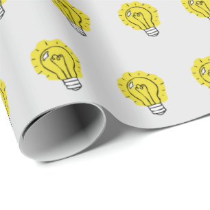 Lightbulb Idea Pattern Wrapping Paper