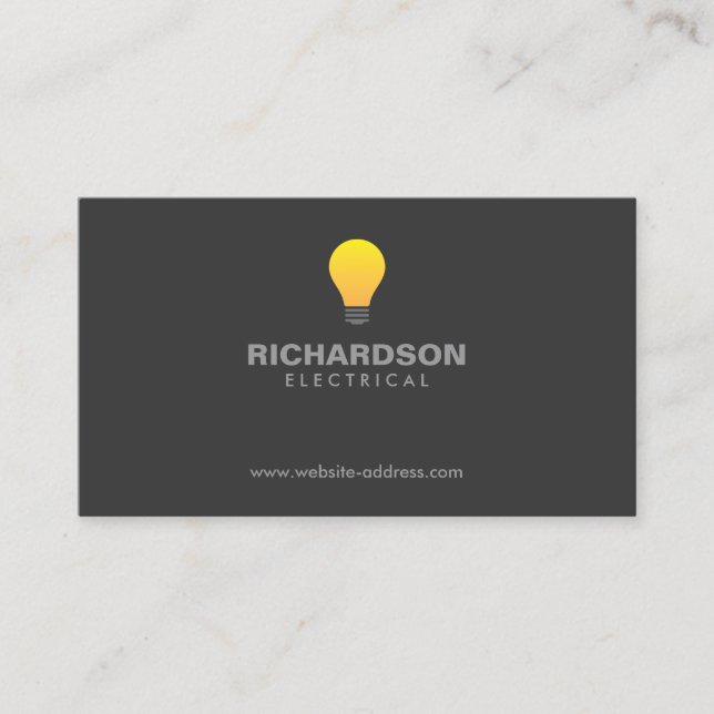 LIGHTBULB LOGO No. 2 Business Card (Front)