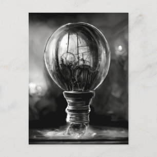 Lightbulb sketch  postcard