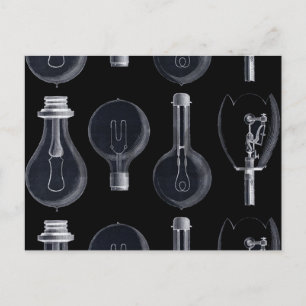 Lightbulbs in the Electricity Exposition of 1882 Postcard