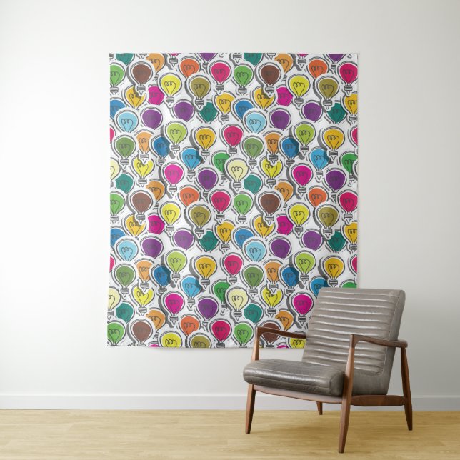 Lightbulbs Pattern tapestries (In Situ)