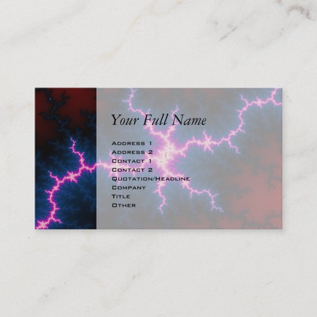 Lightcleave - Fractal Art Business Card (Front)