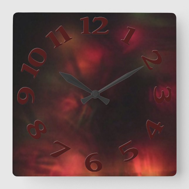 Lighted Face Square Wall Clock (Front)