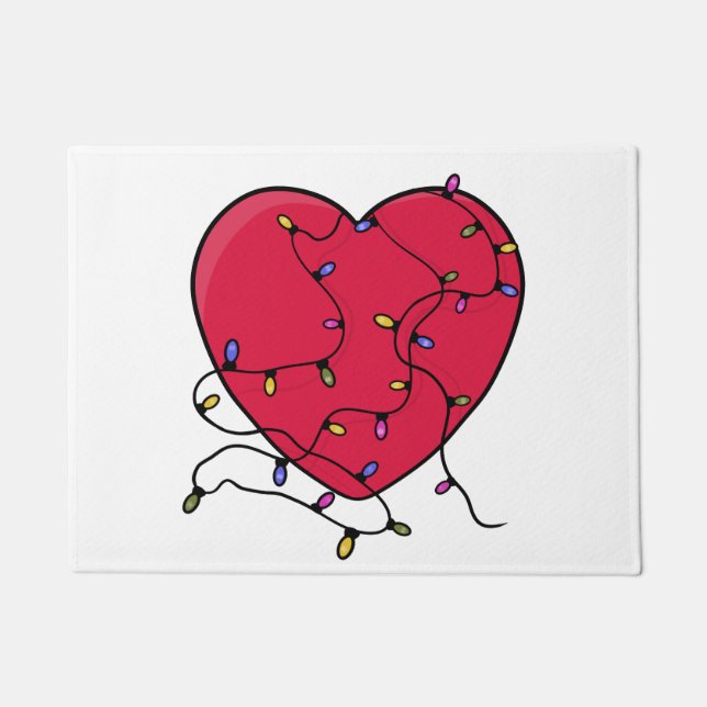 Lighted Heart Doormat (Front)