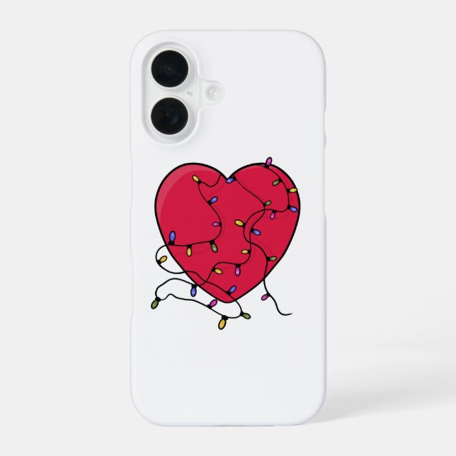 Lighted Heart iPhone 16 Case (Back)