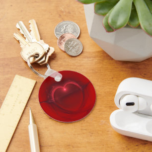 Lighted Heart Key Ring