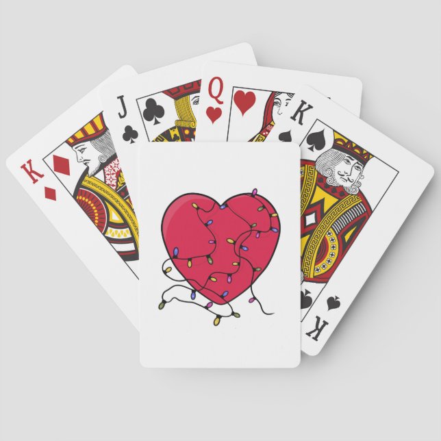 Lighted Heart Playing Cards (Back)