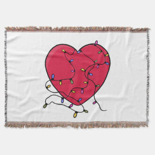 Lighted Heart Throw Blanket