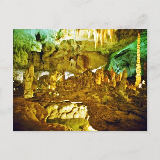 Lighted Interior Of Carlsbad Caverns National Park Postcard (Front)