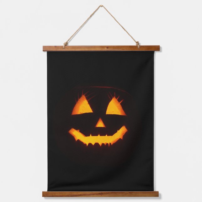 Lighted Jack O Lantern  Hanging Tapestry (Front)