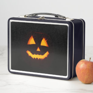 Lighted Jack O Lantern  Metal Lunch Box