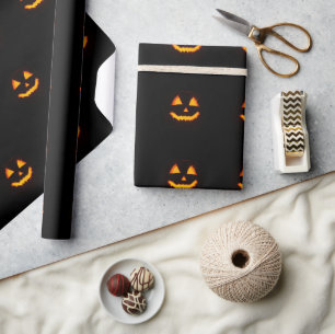 Lighted Jack O Lantern Wrapping Paper